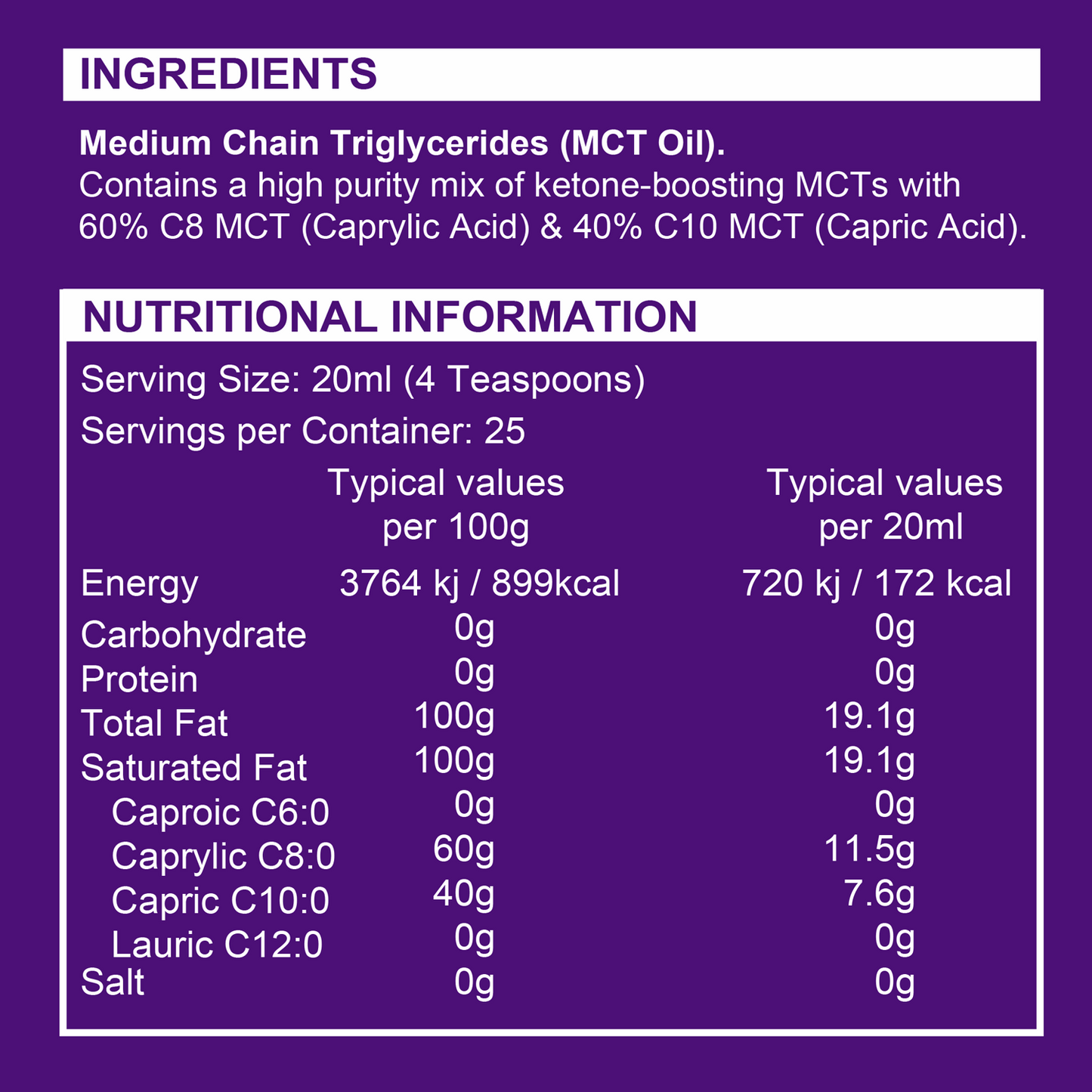 Ketosource Pure MCT Oil
